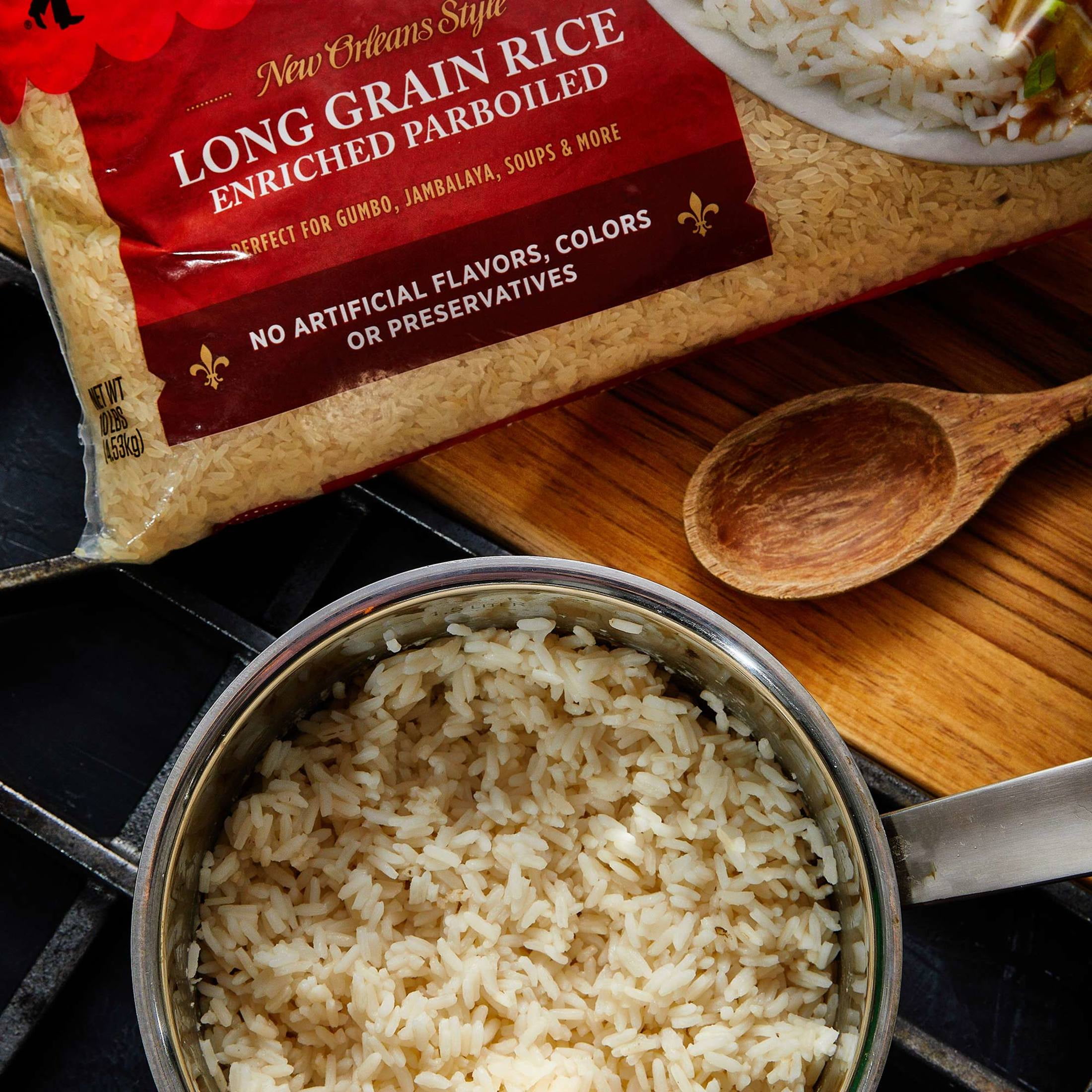Zatarain's Non-GMO Enriched Parboiled Long Grain Rice, 10.0 lb Bag