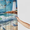 thumbnail image 3 of Orinice Coastal Beach Shower Curtain Nautical Lighthouse Shower Curtains Seagull Ocean Shower Curtain Waterproof Polyester Fabric Bathroom Decor with Plastic Hooks  69x72, 3 of 7