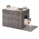 thumbnail image 1 of Arenero para Gatos, Caja de Arena, Bandeja Lavable Extraíble, Casa para Gatos, Mesa Auxiliar, 1 of 7