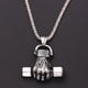 thumbnail image 1 of Hip-hop Dumbbell Weightlifting Master of Sports Pendant Necklace Cool For Man Collar Rock Rapper Jewelry Street Style Jewelry, 1 of 5