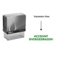 thumbnail image 1 of eloria Account Overgedragen Self Inking Rubber Stamp Business Custom Stamp Office Stationary, Color: Green Ink, 1 of 1