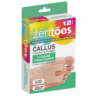 ZenToes U-Shaped Felt Callus Cushion Pads - 12 Count