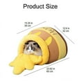 MiOYOOW Small Animal Plush Bed, Round Small Pet Warm Cushion
