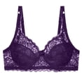 thumbnail image 5 of Underwire Bras for Women Summer Lightweight Elegant Floral Lace Adjustable Strap Padded Push Up Bra, 5 of 6