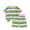 Purple, variant on Boys 2 Piece Outfits Stripe Kids Matching Sets Short Sleeve Shirts and Shorts Oversized Preppy Tracksuits 1-14Y