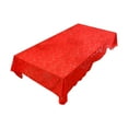 thumbnail image 2 of Btomtd Lace Hollowed Out Tablecloth, Elegant Table Cover for Coffee and Book Tables, Coordinating Napkin and Table Cloth for Home Dining Room, 56"x56", Red, 2 of 9