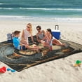 thumbnail image 5 of Extra Large Picnic Beach Blanket Waterproof Sand Proof Portable Outdoor Mat Winter Snowman 60x80, 5 of 9