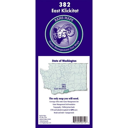 Big Sky Maps East Klickitat GMU Map 382