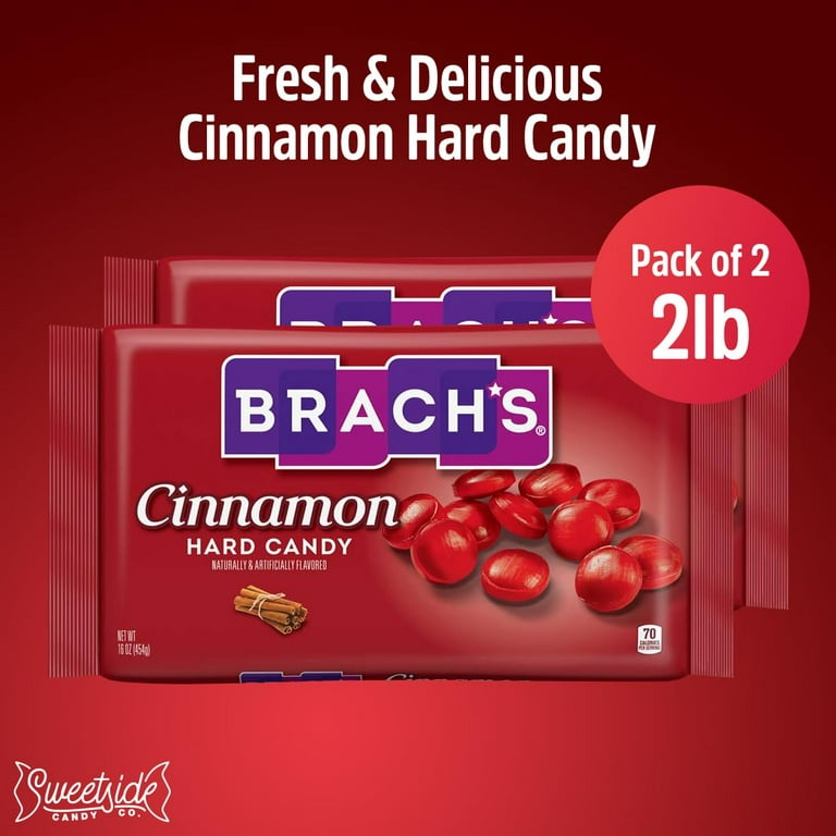 Brach's Cinnamon Hard Candy Individually Wrapped Bulk Cinnamon Discs for  Any Occasion - Spicy Sweet Fire Balls Cinnamon Disk Hard Candy for Parties  or Office Indulgement - 2 Bags, 1LB each, 2LB