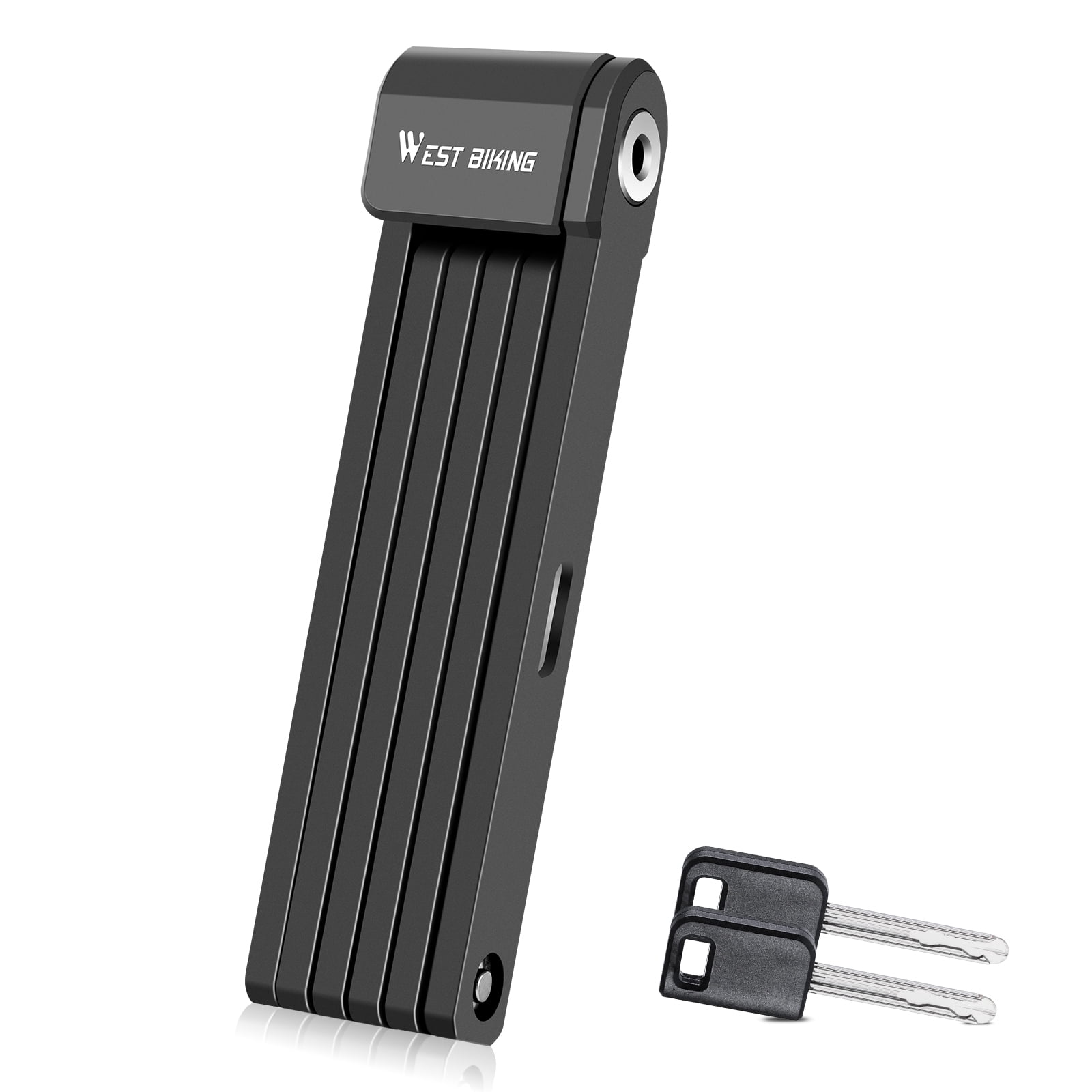 West Biking Portable Folding Lock Mini Bike Lock, Black