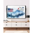 thumbnail image 5 of 4th of July American Flag Outdoor TV Cover 30 to 32 Inch Weatherproof, Independence Day Forest 600D Oxford TV Covers with Waterproof Zipper, Outside Flat TV Screen Protector Size 30"W x 19"H x 4.5"D, 5 of 7