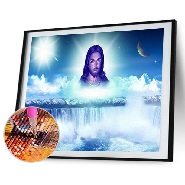 Cuadros Decorativos Kit de póster hecho a mano de taladro redondo completo con pintura de diamante 5 Likrtyny embutido en tela
