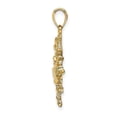 thumbnail image 2 of 14k Yellow Gold Polished Texture Finish Large Size3-D Cancer Zodiac Charm Pendant, 2 of 4