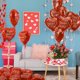 thumbnail image 4 of Paquete de 30 globos laminados con forma de corazón rojo de Gatherfun para fiestas de San Valentín, 4 of 6