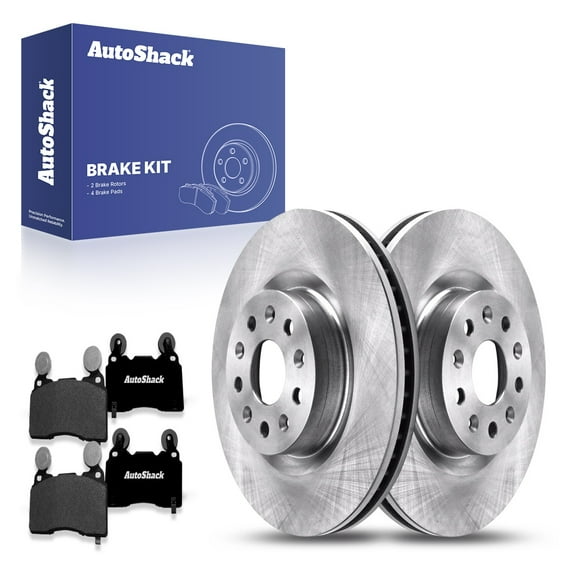 AutoShack 12.64" (321 mm) Front Vented Brake Rotors   Premium Ceramic Brake Pads | Replacement for 2021 Chevrolet Camaro | 6-PC Brake Kit