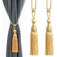 thumbnail image 1 of Handmade Curtain Rope Tie High Quality Large Gold Tennis Ball European Hanging Curtain Ball Curtain Tie Rope Tie Single Ball Tassel Ball Rope / 2 Piece Set (Light Gold), 1 of 5