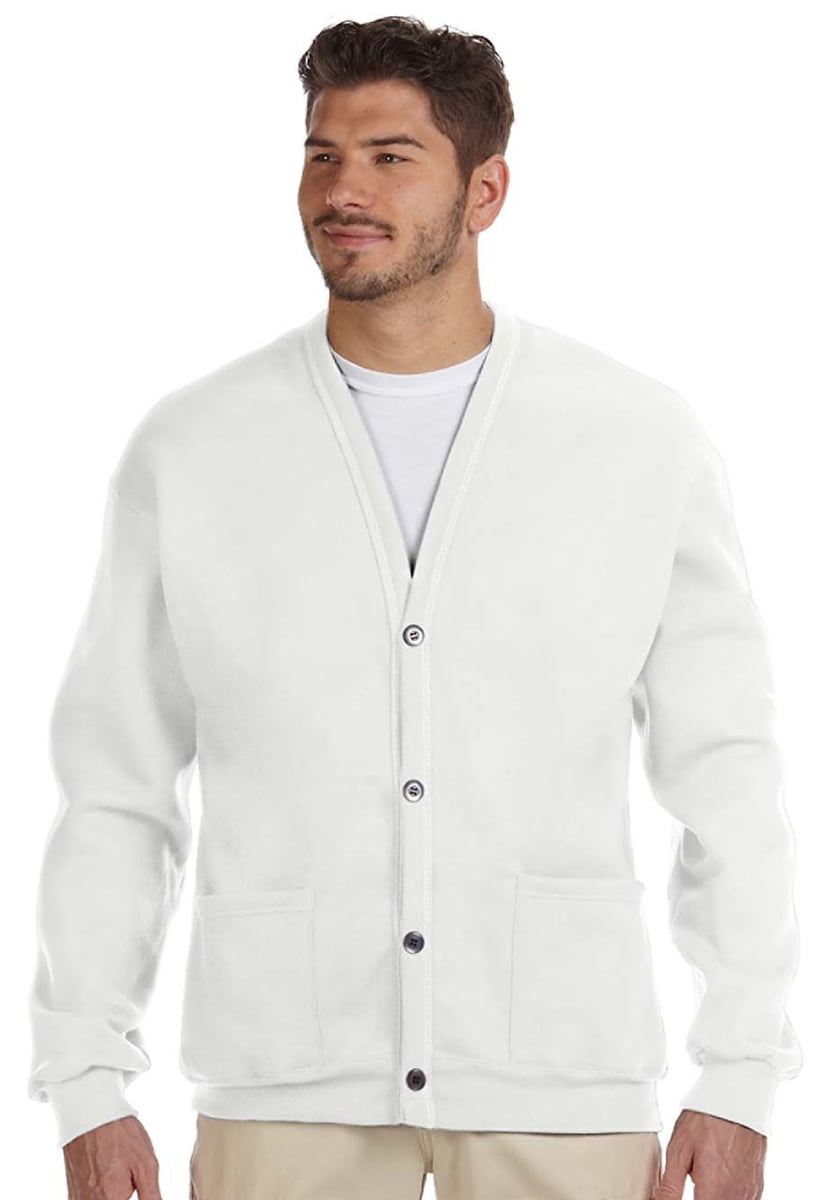 Jerzees Men's Fleece Cardigan Sweater 