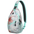 thumbnail image 1 of Beach and Coral Pattern Lightweight Travel Sling Backpack Durable Multipurpose Crossbody Bag with Tropical Fish and Marine Life Design for Hiking and Outdoor Use, 1 of 5