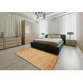 thumbnail image 5 of Ahgly Company Machine Washable Indoor Round Abstract Chrome Gold Yellow Area Rugs, 6' Round, 5 of 7
