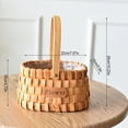 thumbnail image 2 of 1 Pack Wicker Bread Baskets, Wood Chip Picnic Basket with Handles, Handmade Woven Fruits Vegetable Storage Serving Basket Holder, Gift Packing Woven Basket(Oval), 2 of 5