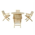 thumbnail image 2 of Teak Andrew Bahama 5-Pieces Folding Dining Set, 2 of 7