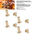 thumbnail image 3 of 50 Set Brass Rivets Kit, Proof, Oxidation Resistant, Ideal for Leather Repair and Decoration, 8mm Slot Screw, Bright and Delicate Brass Rivets for Leather Bag, Clothes, and, 3 of 7