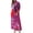 Hot Pink, variant on IROINNID Maxi Dress for Women Neck Button Contrast Color Print Color Long Sleeve Dress,Sky Blue