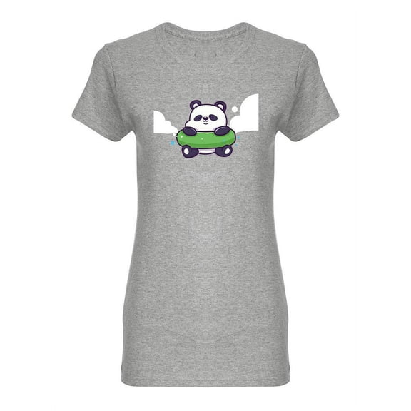 Cute Panda With Swim Ring Shaped Tee Women's -Image by Shutterstock