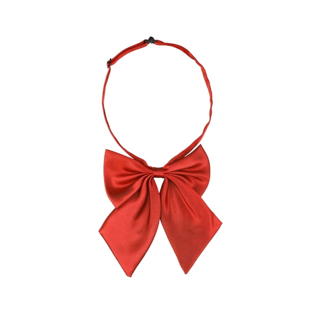 INSPIRE CHIC Nœud Papillon Uniforme Pré-Noué Uni Ajustable pour Femme Rouge