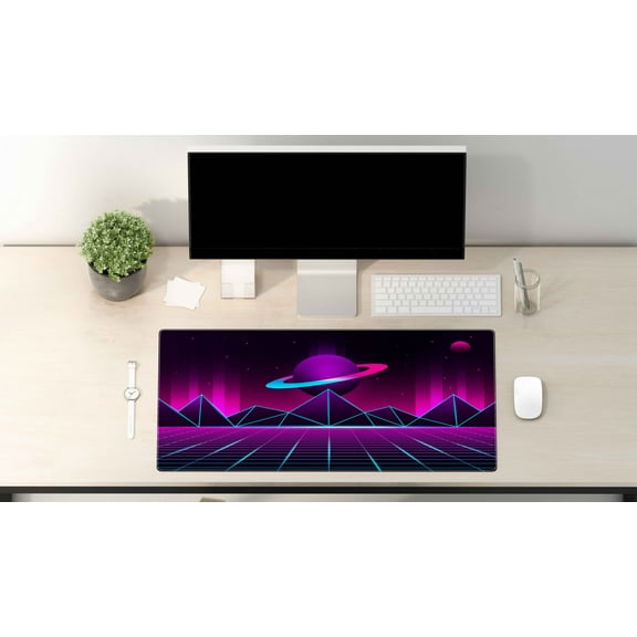 Desk Pad- colorful planet - Gaming Mouse Pad - Portable Large Desk Pad - Non Slip Water Resistant Rubber Base-Gaming Mouse Pad Keyboard Pad