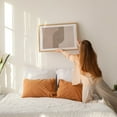 thumbnail image 3 of Bauhaus Twist Mid Century Modern Art Beige - Painting Unframed Wall Art Print 5 x 7 inches, 3 of 7