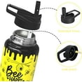 thumbnail image 4 of Bee Happy Gifts 32oz Water Bottles for Women Men, Yellow Bees Stainless Steel Leak Proof Sport & Gym Water Bottle with Flip Straw & Spout Lid (1 PC), 4 of 6