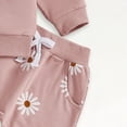 thumbnail image 5 of mgoYE 2Pcs Baby Girl Outfits Daisy Sweatshirt + Pants Infant Fall Winter Clothes(Pink,12-18 Months), 5 of 7