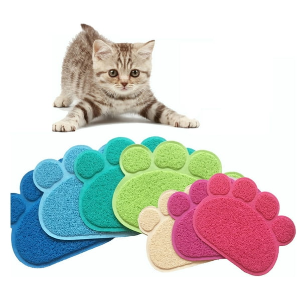 Paw Shape Pet Dog Cat Puppy Placemat Dish Bowl Food Water Feeding Mat