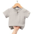 thumbnail image 6 of LNMQLPDBS Girls Tops Kids Ribbed Knit Crew Neck Tops Trendy Lettuce Trim Short Sleeve Shirts Cute Summer Basic Tees Toddler Girl Clothes, 6 of 8