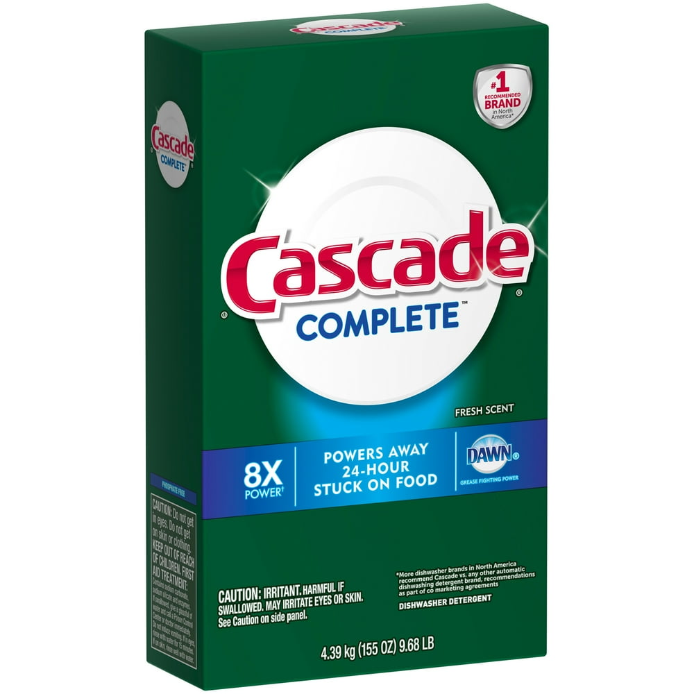 Cascade Complete Powder Dishwasher Detergent, Fresh Scent, 155 ounces