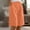 Orange, variant on SEMPAI Bermuda Shorts for Women Knee Length Casual Summer Elastic Waist Loose Fit Cotton Linen Lounge Shorts with Pockets