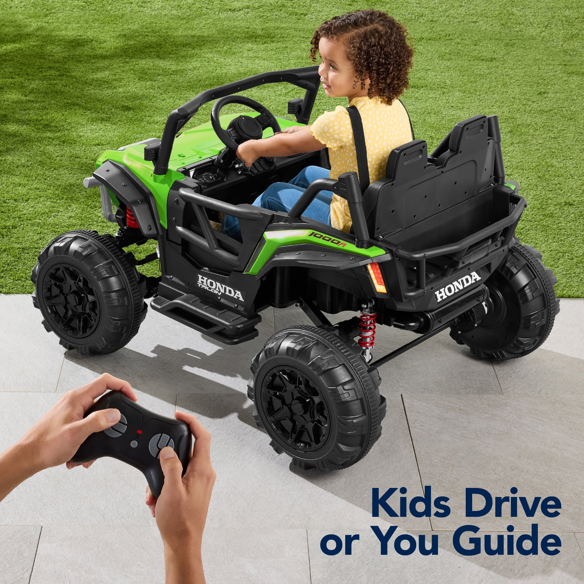 Best Choice Products Kids 24V Electric Ride-On UTV, Officially Licensed Honda Talon w/ Remote, LED Lights - Lime Green