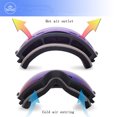 thumbnail image 2 of Gafas de snowboard para hombre y mujer, protección para jóvenes, antivaho en la parte superior de las gafas, gafas de nieve de invierno con lente esférica extraíble, 2 of 5