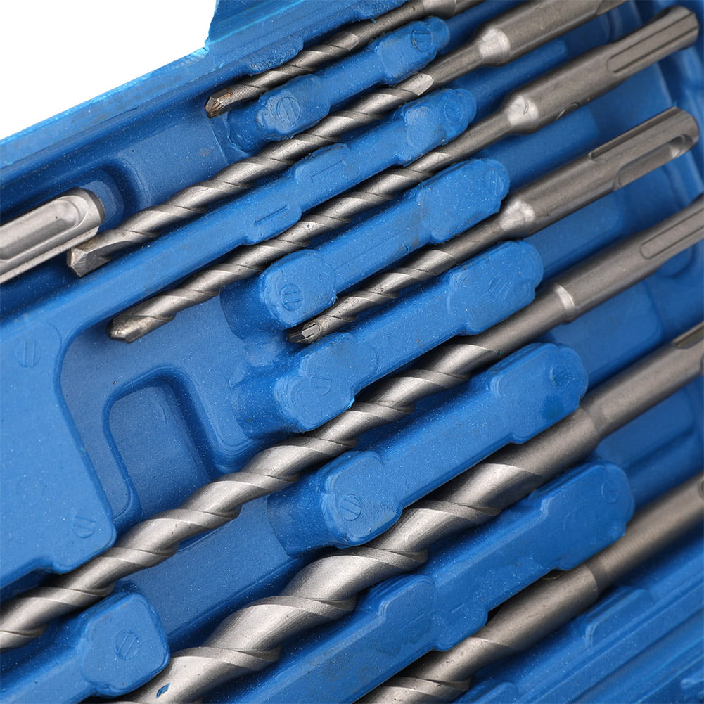HighQ 20Pcs SDS Rotary Hammer Drill Bits Chisel Set Tool with Blue Tool Box 