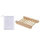 thumbnail image 3 of 1 juego de jaboneras de baño y redes para hacer burbujas, caja de madera hueca para jabón, bolsas de espuma (2 jaboneras y 10 bolsas de espuma), 3 of 7