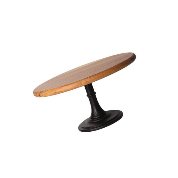 Wood Cake Stand Pedestal Dessert Round Holder Wedding Party Birthday 29cm
