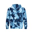 thumbnail image 7 of FENGYOU Mens Fleece Lined Pullover Hoodie Long Sleeve Hooded Sweatshirt Relaxed Fit Camo Print Casual Streetwear Top Light Blue 2XL, 7 of 7