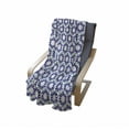 thumbnail image 3 of Mosaic Soft Flannel Fleece Blanket, Classic Moroccan Portuguese Style Hexagons Geometric Repetition, Cozy Plush for Indoor and Outdoor Use, 70" x 90", Indigo Dark Seafoam and White, by Ambesonne, 3 of 5