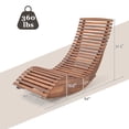 thumbnail image 3 of Costway Outdoor Acacia Wood Rocking Chair with Widened Slatted Seat and High Back Patio, 3 of 10
