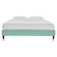 thumbnail image 4 of Modway Harlow Perfomance Velvet Platform Bed Frame, Full, Aqua Blue, 4 of 5