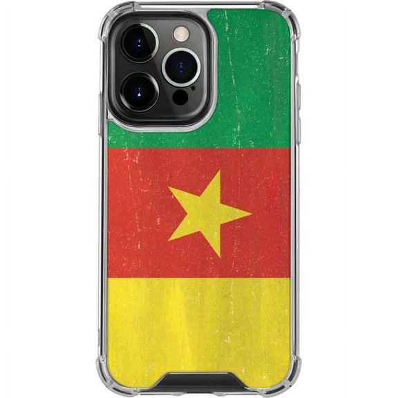 Skinit Countries of the World Cameroon Flag Distressed iPhone 14 Pro Clear Case