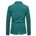 thumbnail image 3 of IROINNID Men's Blazer V-Neck Notch Lapel Long Sleeve Solid Color Leisure Suit Single Button Slim Fit Suit Jacket Blazer, 3 of 9
