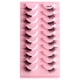thumbnail image 1 of Pestañas postizas Pestañas medias naturales Pestañas cortas y tenues de visón sintético Pestañas postizas 10 pares, 1 of 5