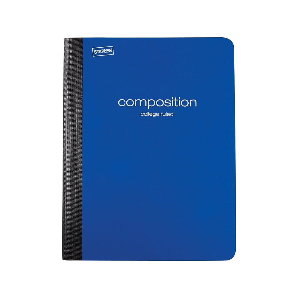 Staples Composition Notebook 9.75" x 7.5" College Ruled 70 Sh. Blue